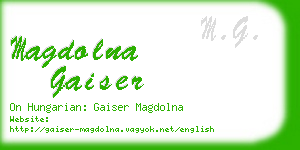 magdolna gaiser business card